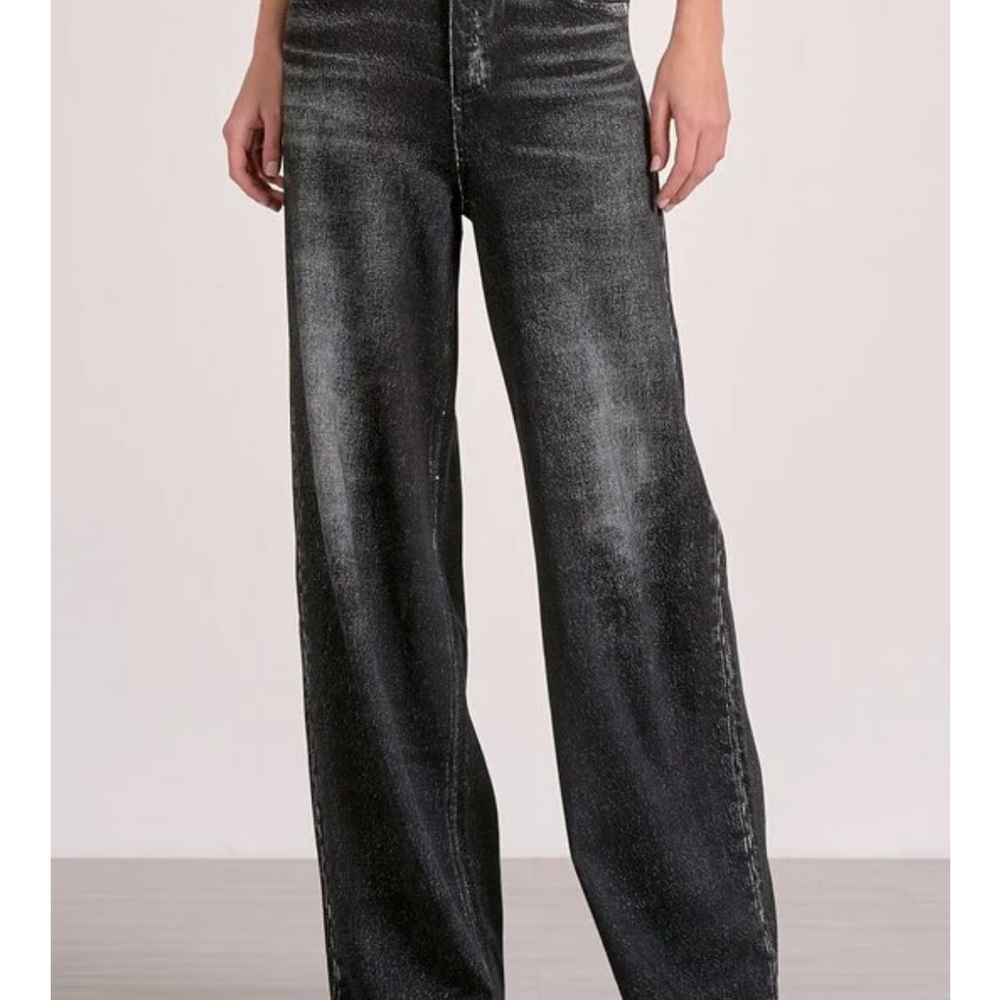 Elan Charcoal Wide Leg Women's Jeans